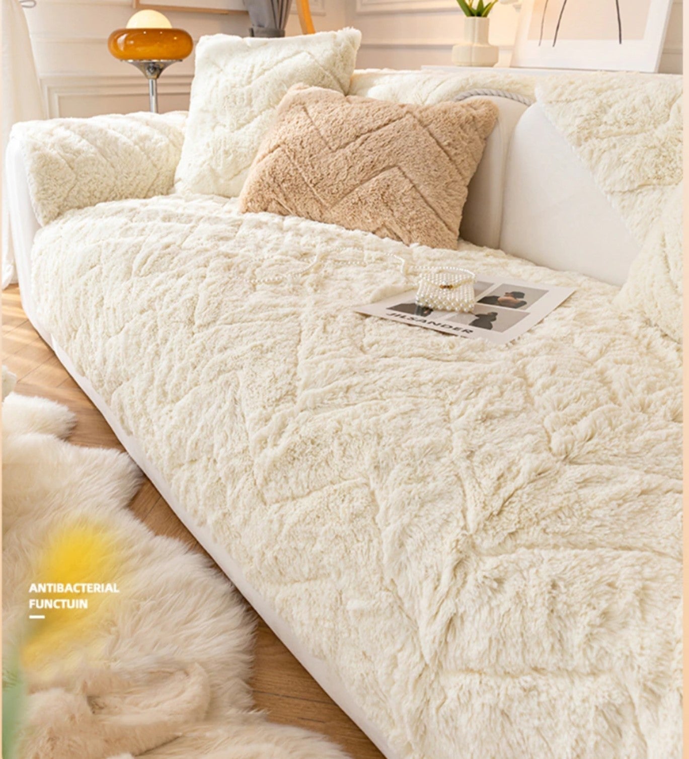 Anti-slip Plush Sofa Cover