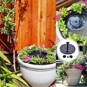 Bird Fountain with Solar Panel
