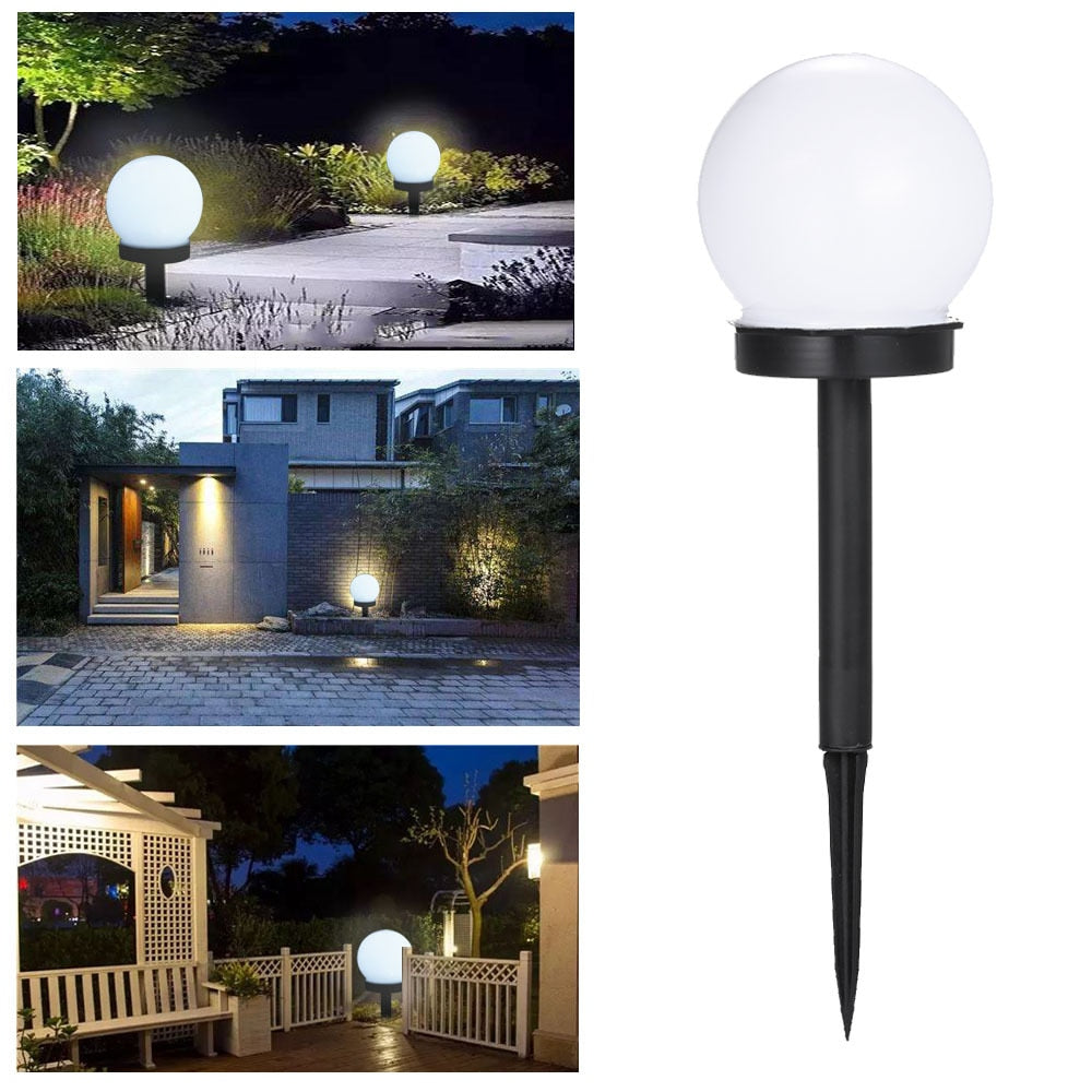 Round LED Solar Garden Light