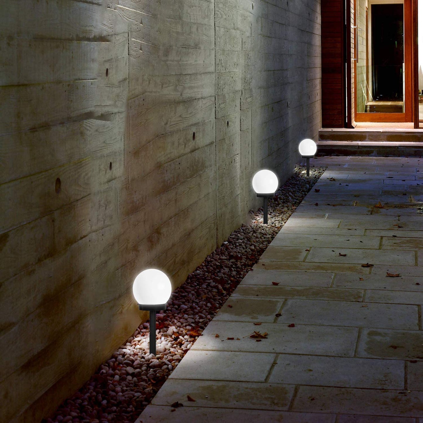 Round LED Solar Garden Light