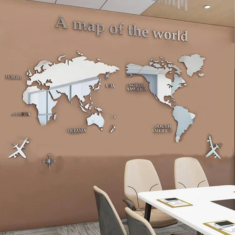 World Map for Wall - Acrylic