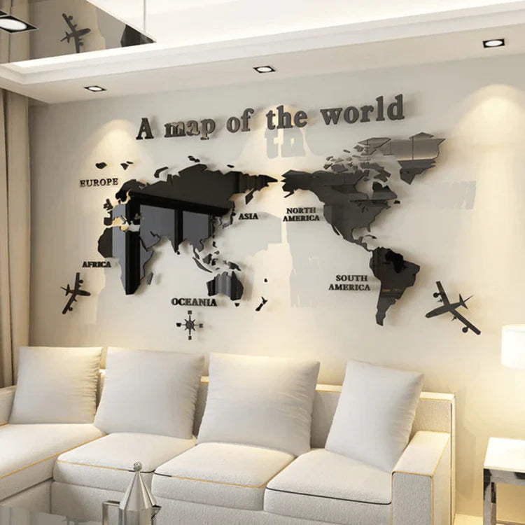 World Map for Wall - Acrylic