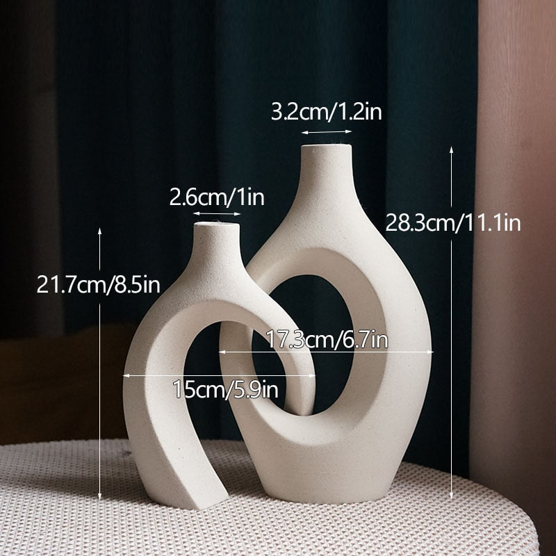 Set of Decorative Ceramic Vases