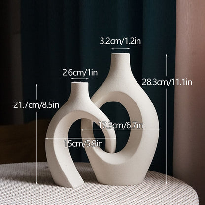 Set of Decorative Ceramic Vases