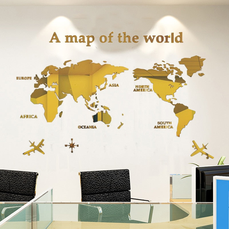 World Map for Wall - Acrylic